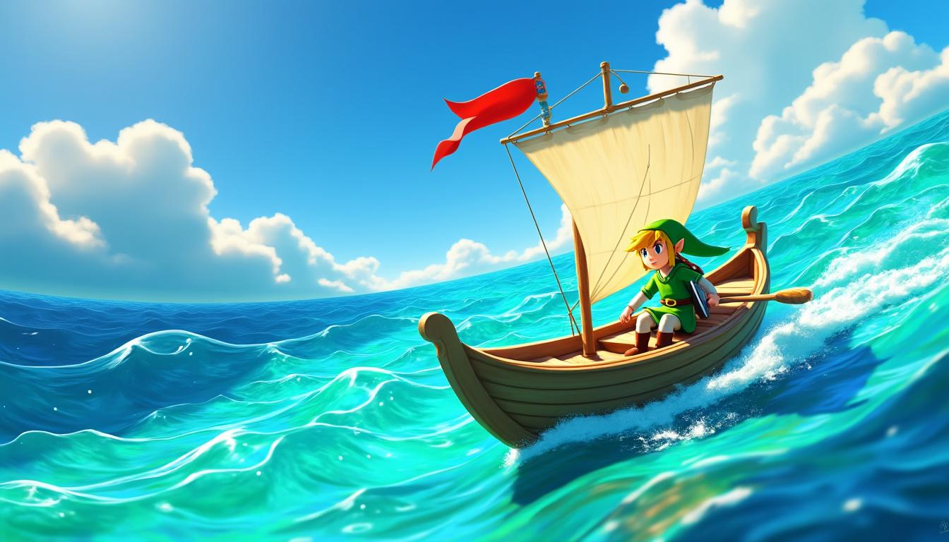 redécouvrez l'univers enchanteur de the legend of zelda: the wind waker sur switch. plongez dans une aventure nostalgique qui ravira les anciens fans avec des graphismes améliorés, une jouabilité fluide et des souvenirs inoubliables. préparez-vous à naviguer à travers les mers d'hyrule dans ce chef-d'œuvre intemporel !
