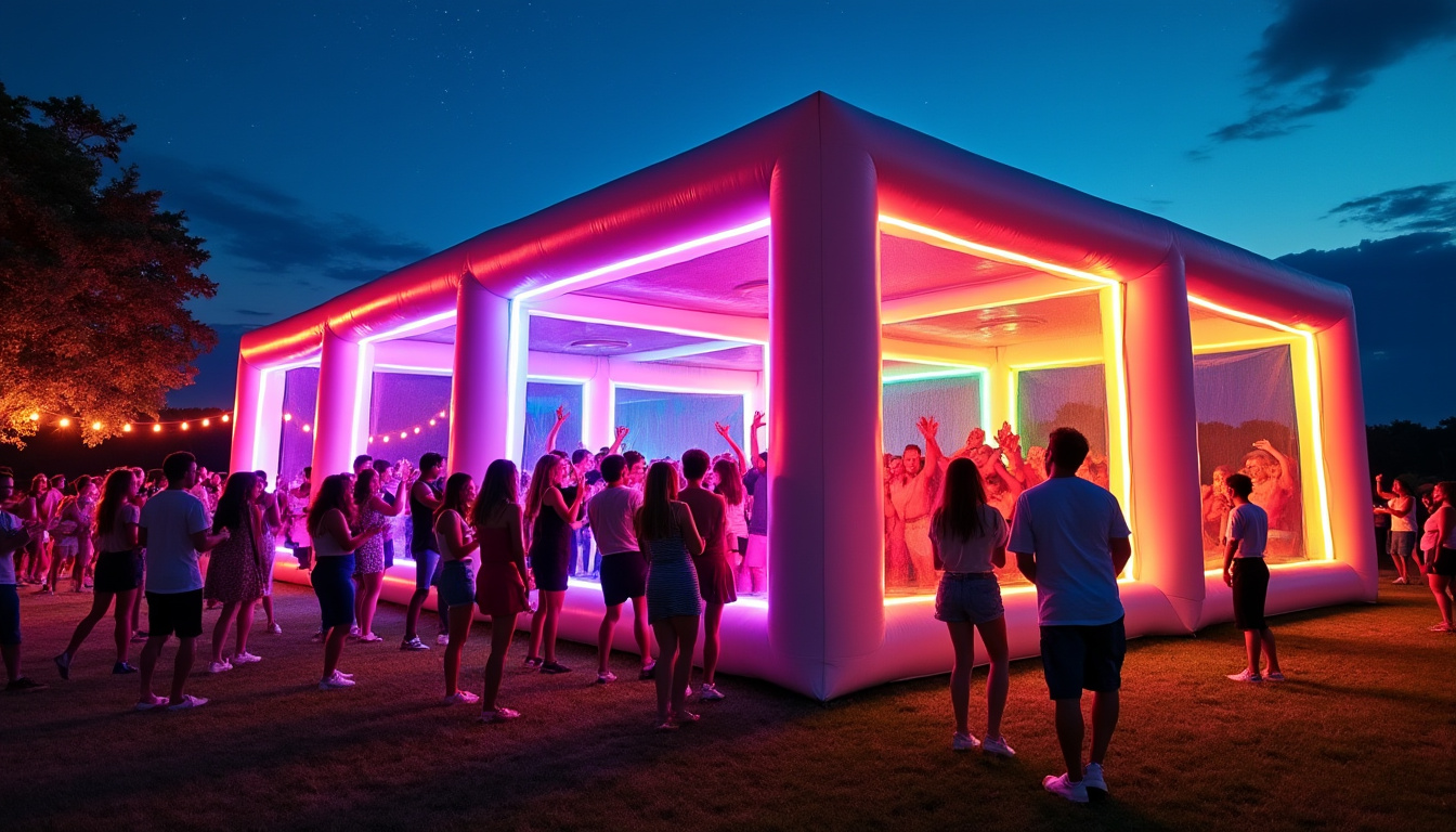 découvrez les boîtes de nuit gonflables, la solution parfaite pour organiser des événements festifs en plein air. offrez à vos invités une expérience unique et originale, quel que soit l'emplacement !