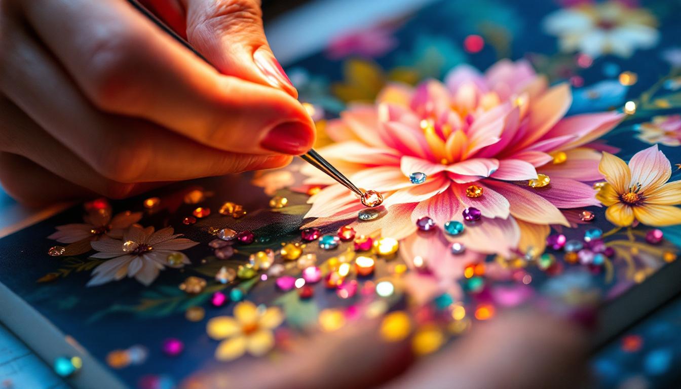 explorez l'art fascinant du diamond painting et laissez libre cours à votre créativité en créant des œuvres étincelantes et uniques.