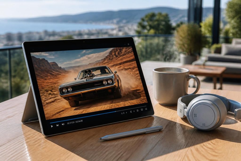 découvrez la surface pro, la tablette tactile microsoft idéale pour regarder vos films en déplacement avec une qualité d'image exceptionnelle et une grande autonomie.